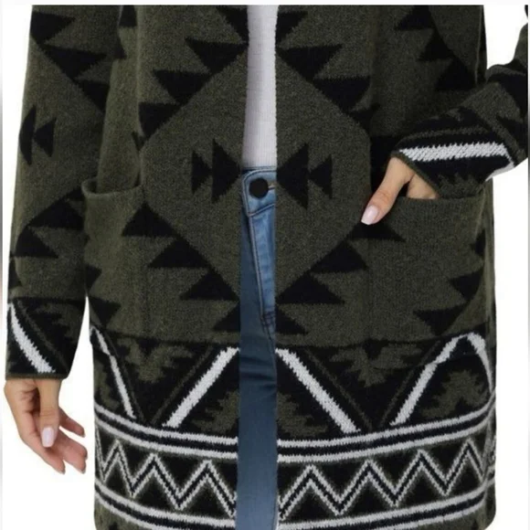 Frye Ladies' Patterned Cardigan Sweater Size L - Picture 5 of 6